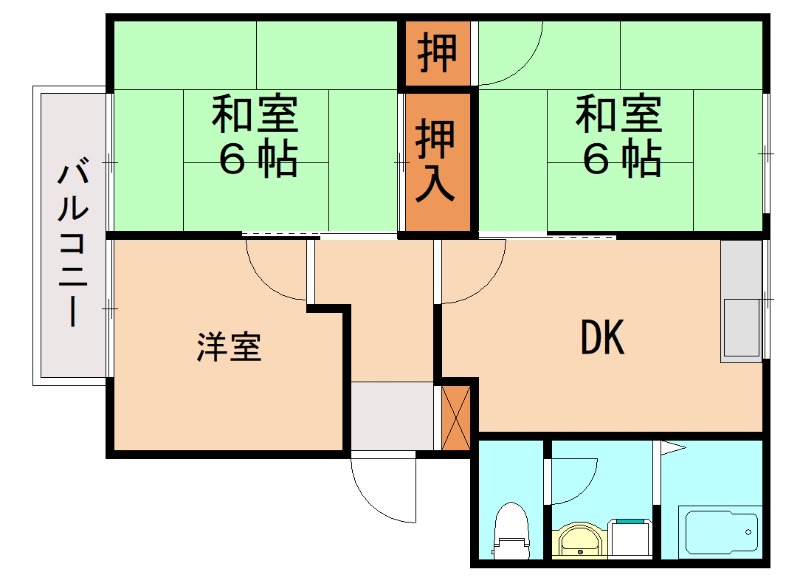 ハイツふるの　C棟の間取り