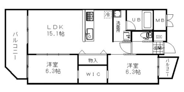 アントレ平尾参道の間取り