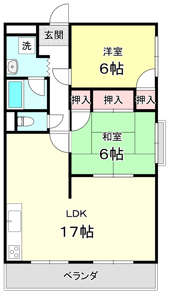 町屋ライフ　Aの間取り