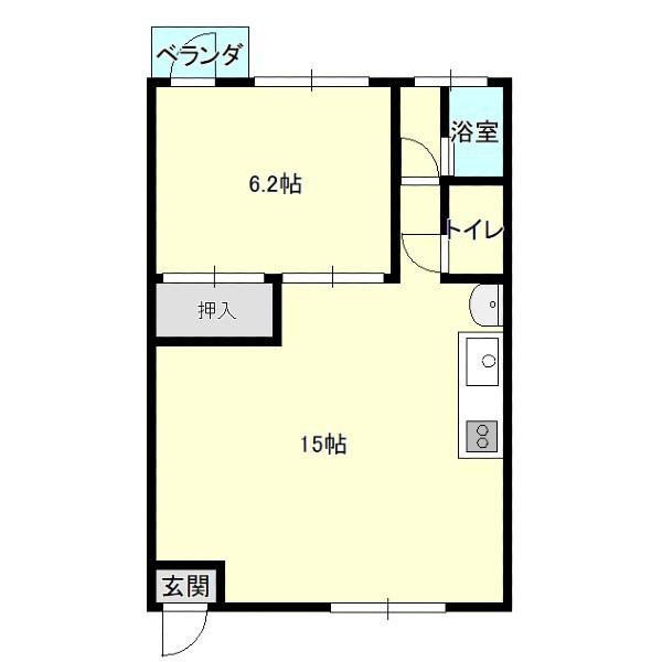 沖縄市照屋のマンションの間取り