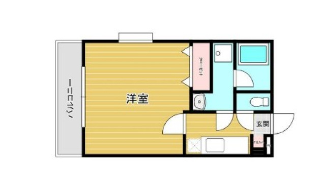 岡山市北区東古松のマンションの間取り