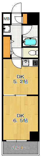 パークヒル扇町の間取り