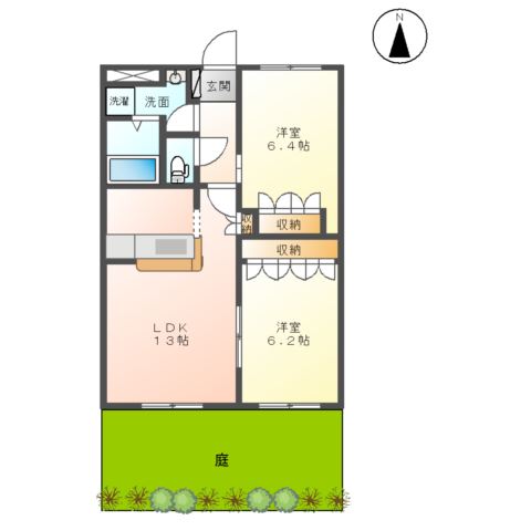 小田原市中里のマンションの間取り