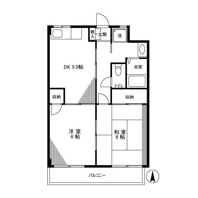 葛飾区高砂のマンションの間取り