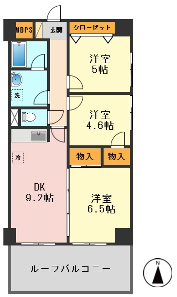 江戸川区西小岩のマンションの間取り