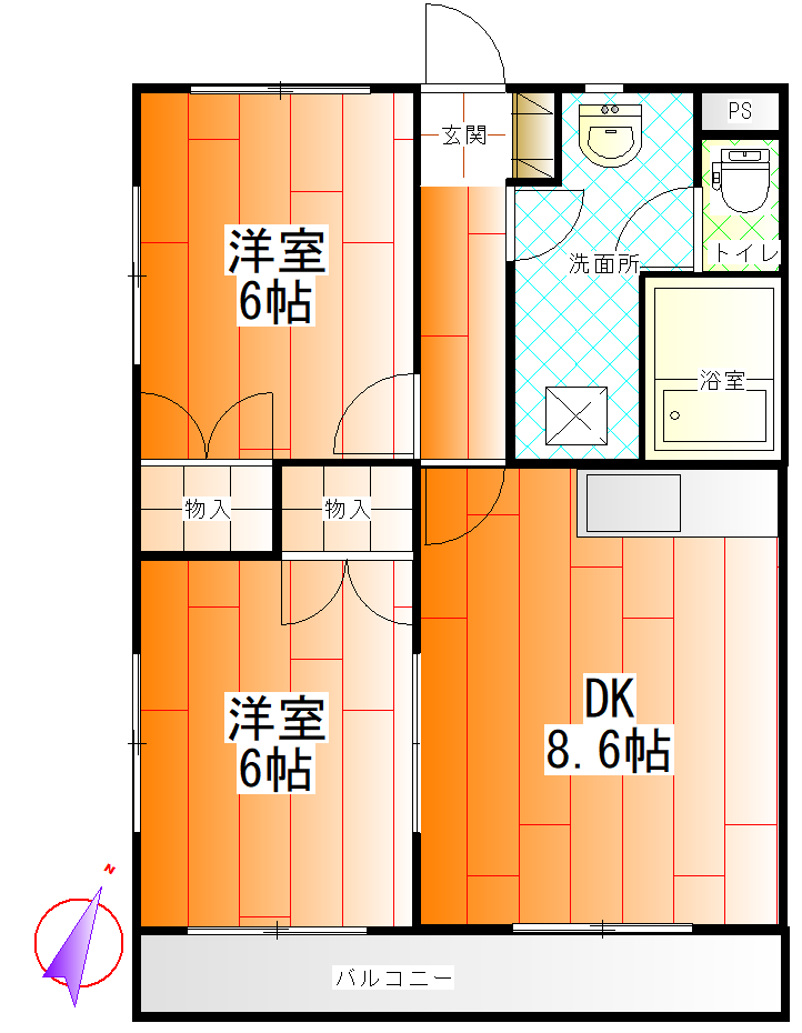 ファミール大里の間取り