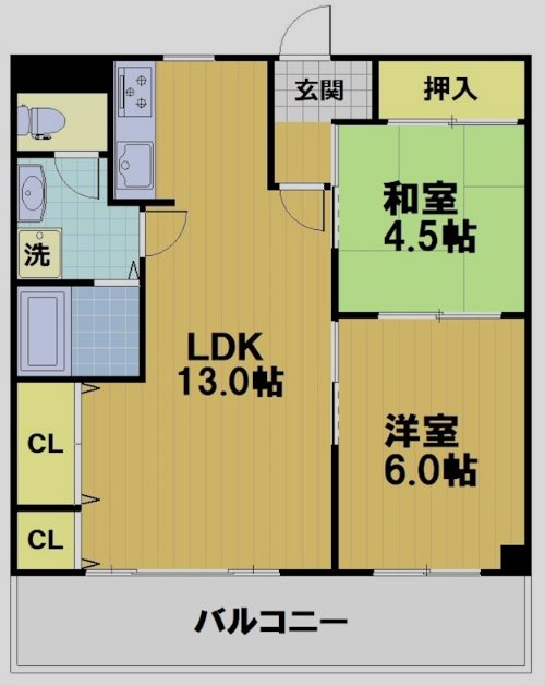 コモド長岡京の間取り