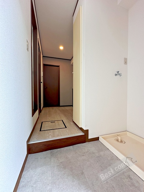 玄関　室内洗濯機置場♪