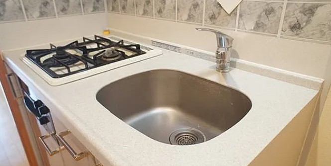 キッチン　★2口コンロ、グリル付きシステムキッチン★