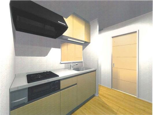 キッチン　システムキッチン（2口コンロ）※画像はイメージです