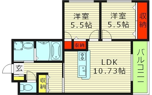 クレール新森の間取り写真