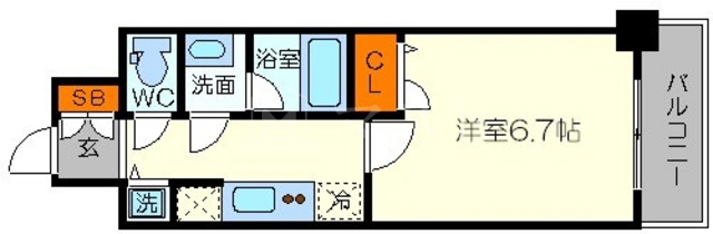 地下鉄中央線 阿波座駅 徒歩4分 15階建 築17年の間取り写真