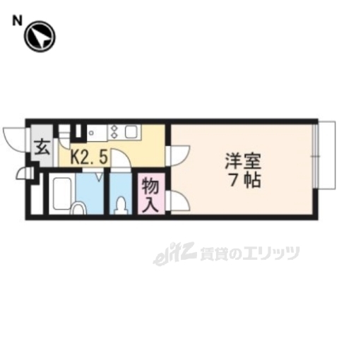 大津市園山のアパートの間取り