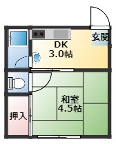 第一古荘アパートの間取り