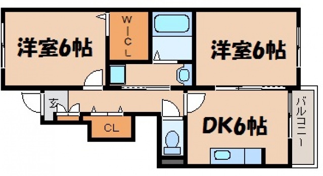 【呉市焼山中央のアパートの間取り】