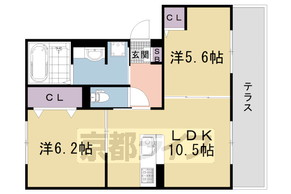 Ｄ－ＲＯＯＭ嵯峨嵐山の間取り