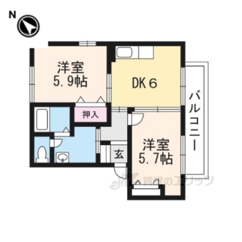 サンビレッジ２Ａの間取り