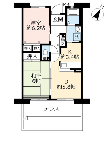 ＵＲアルビス緑丘の間取り