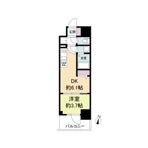 大阪市福島区吉野のマンションの間取り