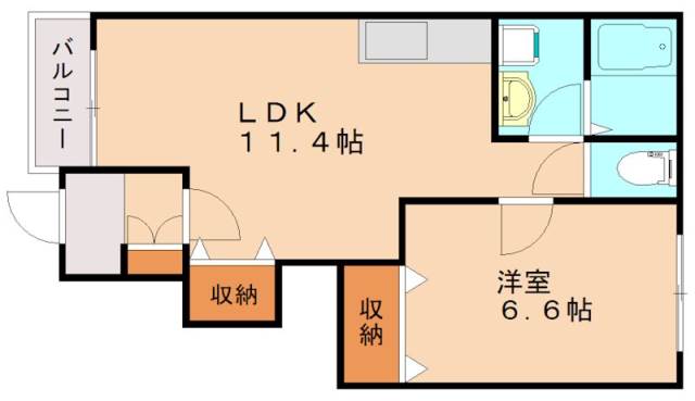 嘉麻市下山田のアパートの間取り