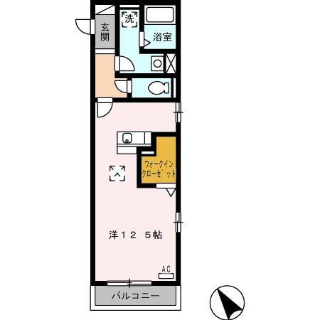 静岡市清水区銀座のアパートの間取り