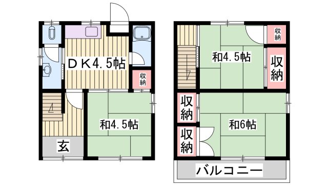 名古山町樽貸家の間取り