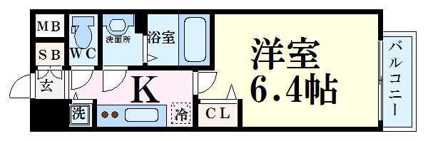 メインステージ新大阪の間取り