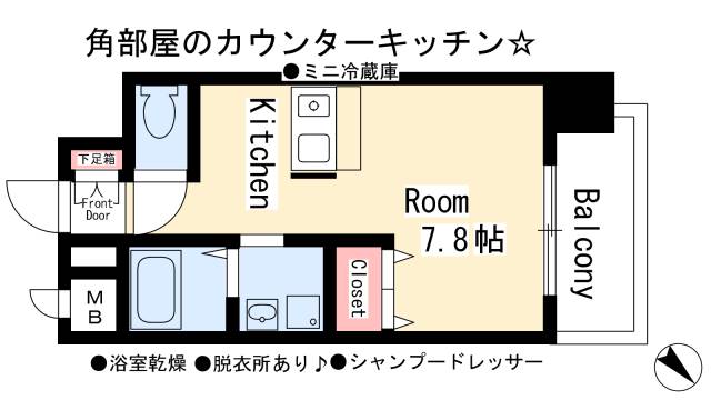 プレサンス鶴舞駅前ブリリアントの間取り