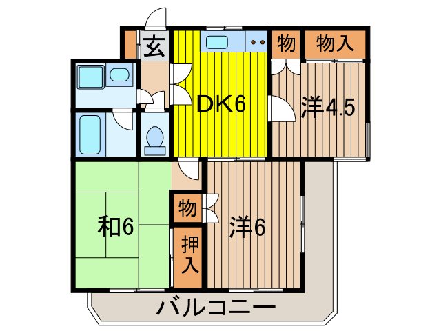 パールメゾン矢作の間取り