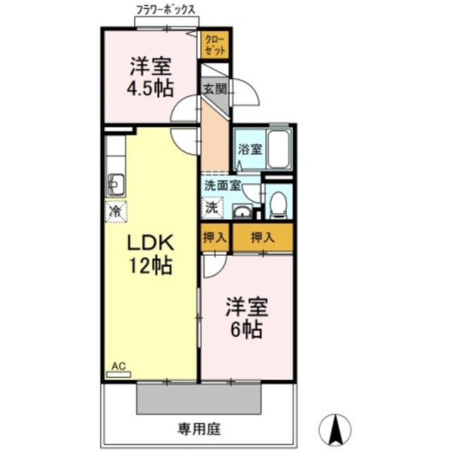 グレースヴィラ　A棟の間取り