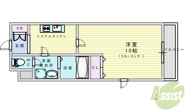 エスリード江坂公園の間取り