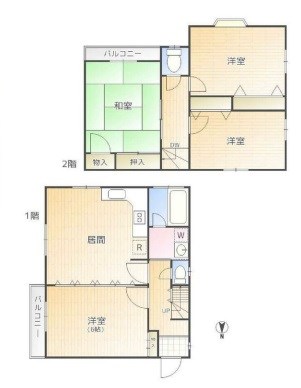 足立区本木のアパートの間取り