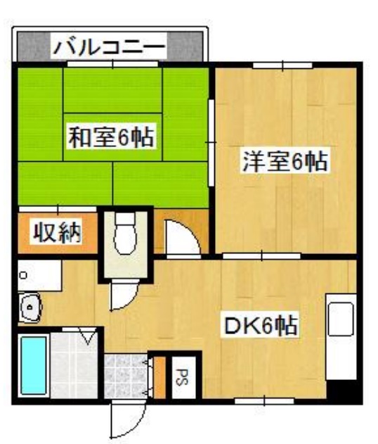 八尾市相生町のアパートの間取り