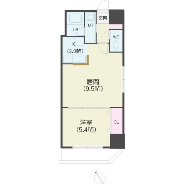 札幌市白石区東札幌三条のマンションの間取り