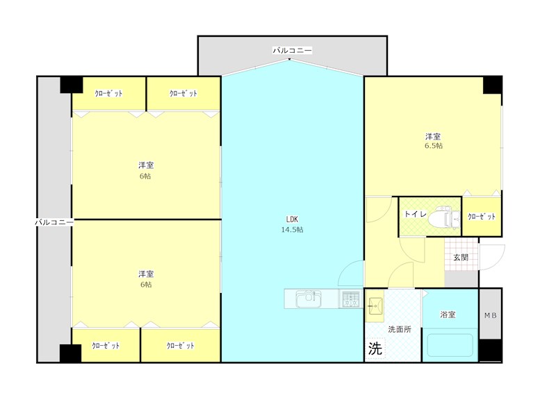 【レイ・ブリック若園の間取り】