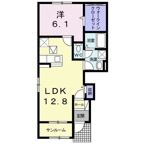 クラール綾川Ａの間取り