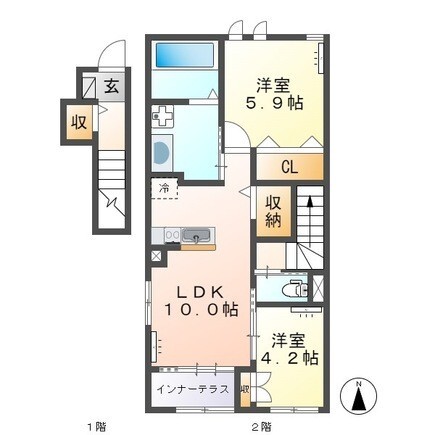 エルシオン長塚の間取り