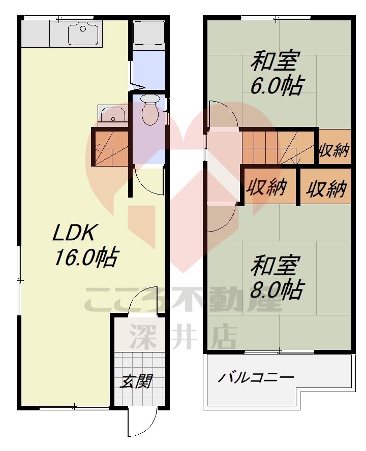 堺市中区深井北町戸建の間取り