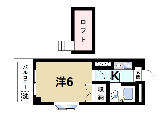 奈良市三条大路のマンションの間取り