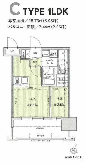 ドゥーエ赤坂の間取り