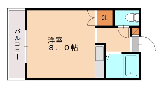 福岡市東区唐原のアパートの間取り