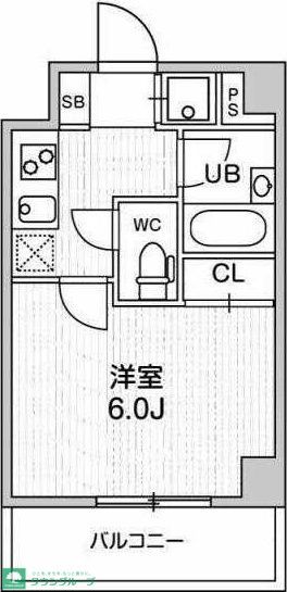 港区新橋のマンションの間取り