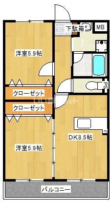 丸万マンションの間取り