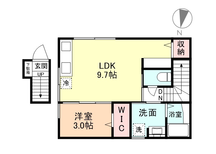 ＢＡＳＥ稲荷元町IIの間取り