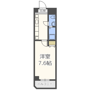 大阪市中央区和泉町のマンションの間取り