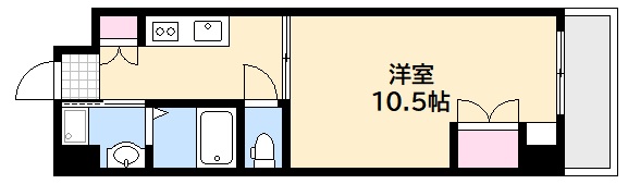 広島市西区大芝のマンションの間取り