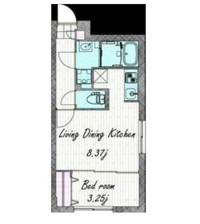 名古屋市昭和区東畑町のマンションの間取り