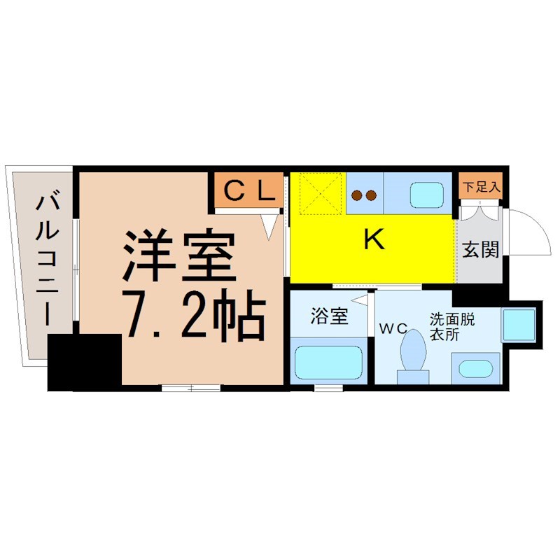 【名古屋市昭和区御器所のマンションの間取り】