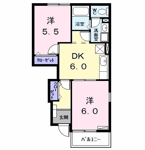 クレストール伊福IIの間取り