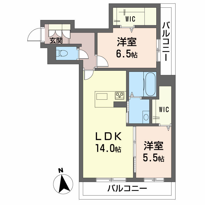 スーパー近く♪古川西♪シャーメゾン古川西　A棟A棟の間取り